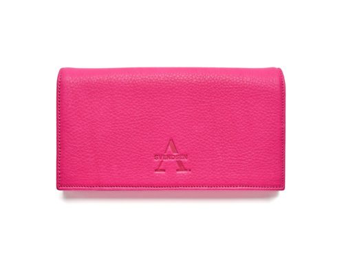 Handgefertigte Leder Geldbörse, Portemonnaie aus zertifiziertem Naturleder in Pink – nachhaltiges Accessoire aus deutscher Manufaktur.
