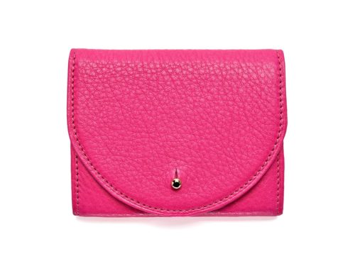 Handgefertigte Leder Geldbörse, Portemonnaie aus zertifiziertem Naturleder in Pink – nachhaltiges Accessoire aus deutscher Manufaktur.