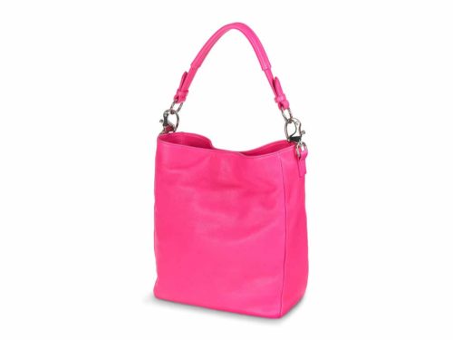 Zeitlose Schultertasche von ALEXANDRA SVENDSEN aus hochwertigem Naturleder in Pink – handgefertigt in Deutschland, minimalistisches Design und langlebige Verarbeitung.