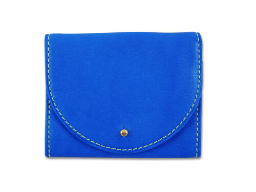 Handgefertigte Leder Geldbörse, Portemonnaie aus zertifiziertem Naturleder in Royalblau – nachhaltiges Accessoire aus deutscher Manufaktur.