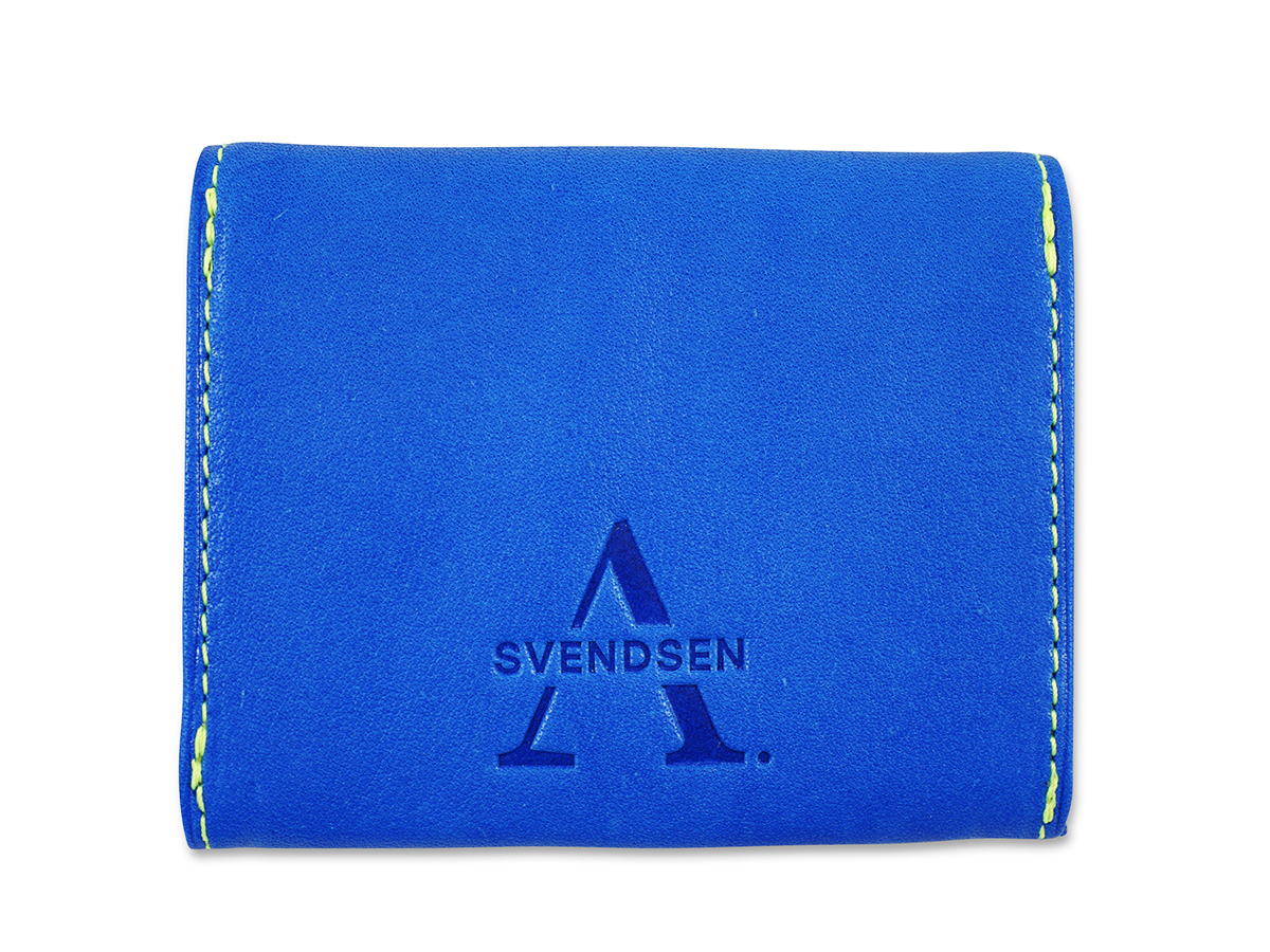 Handgefertigte Leder Geldbörse, Portemonnaie aus zertifiziertem Naturleder in Royalblau – nachhaltiges Accessoire aus deutscher Manufaktur.