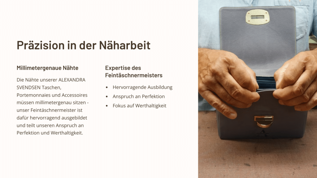Graue Umhängetasche aus Naturleder, handgefertigt von ALEXANDRA SVENDSEN. Informationen zur Manufaktur.